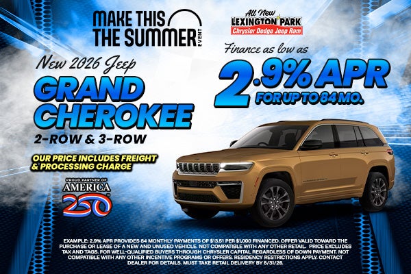 2026 Grand Cherokee: Finance as low as 2.9% APR for 84 month