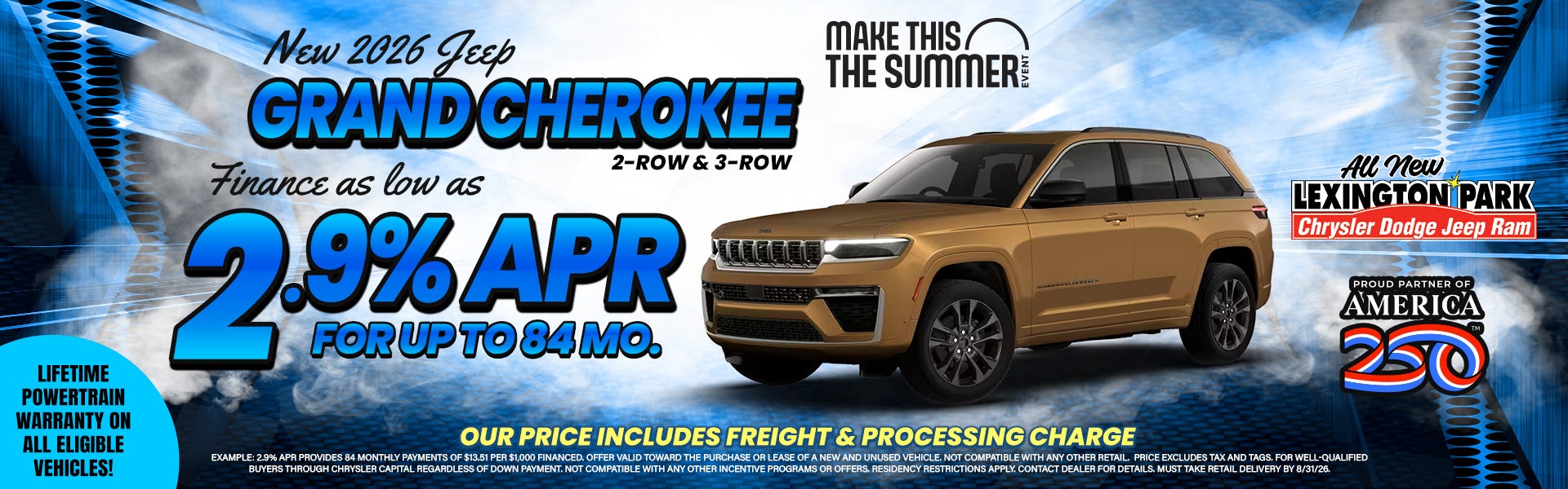 2026 Grand Cherokee: Finance as low as 2.9% APR for 84 month