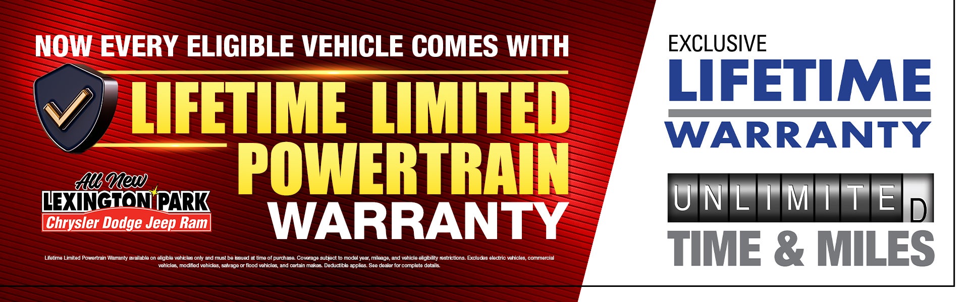 Lexington Park Chrysler Dodge Jeep Ram Lifetime Limited Powertrain Warranty