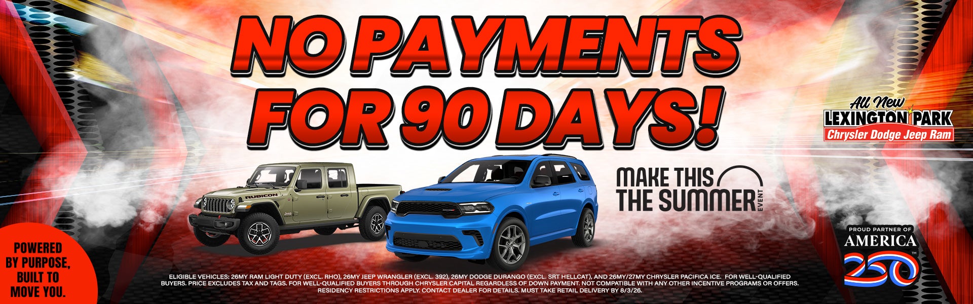 No Payments for 90 Days!